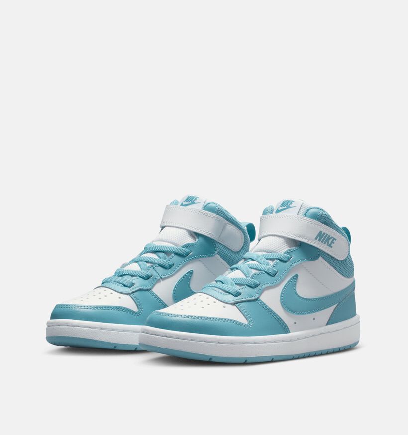 Nike Court Borough Baskets montantes en Bleu pour filles, garçons (359811) - pour semelles orthopédiques