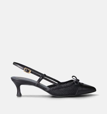 Slingbacks zwart