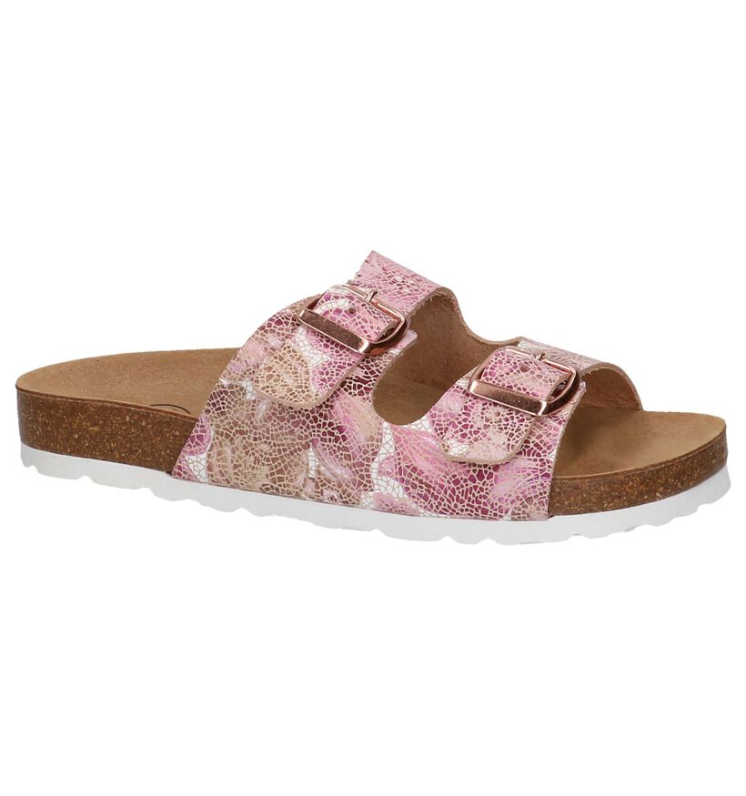 Hampton Bays Nu-pieds plates en Rose en cuir (209309)