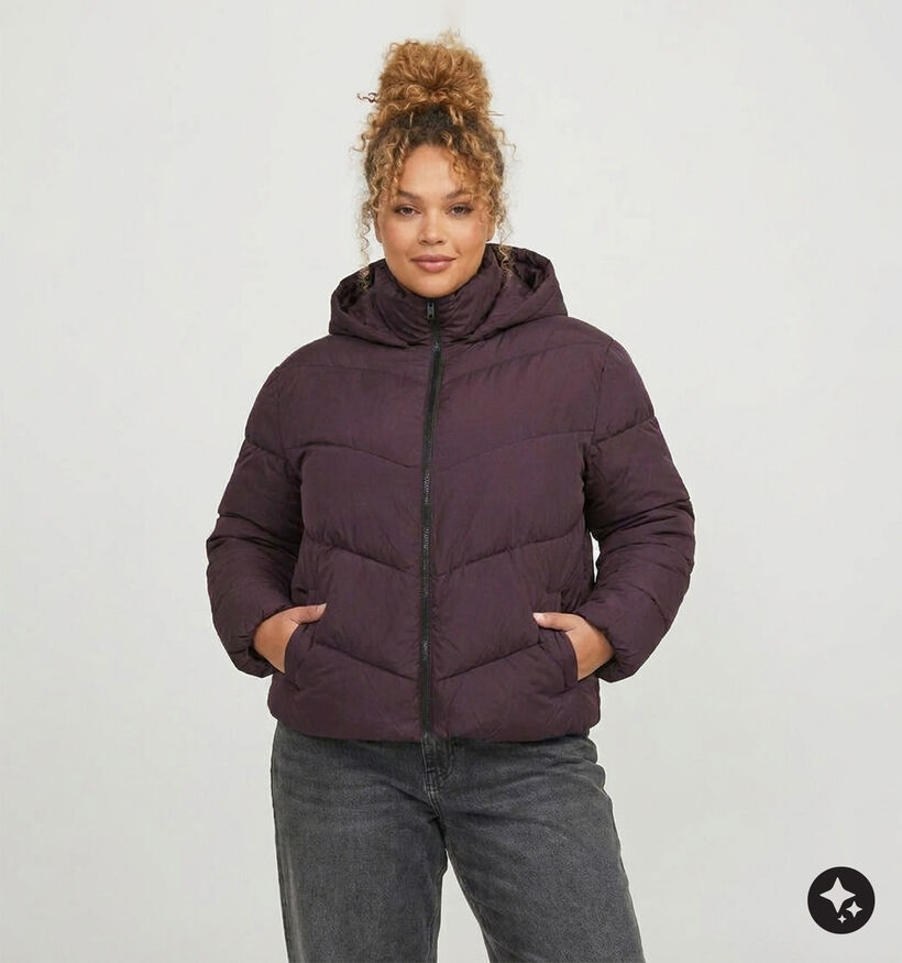 ONLY Carmakoma Clair Bruine Pufferjas met Kap voor dames (378389)