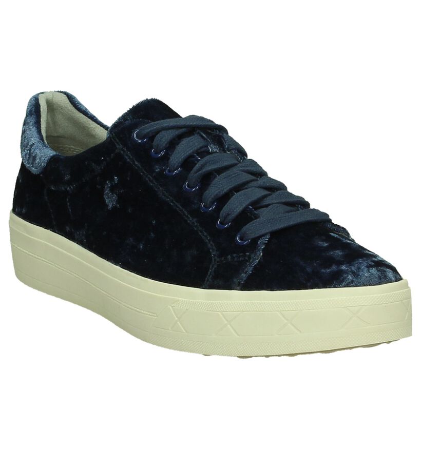 Tamaris Baskets basses en Bleu foncé en velours (199860)