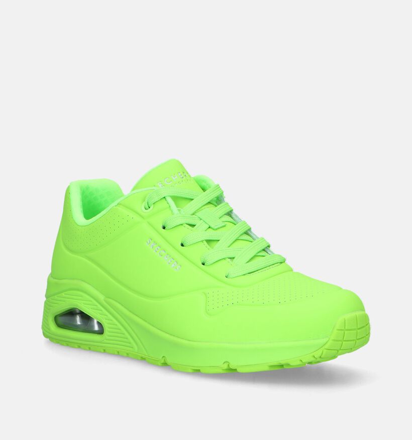 Skechers Uno Night Shades Groene Sneakers voor dames (344731)