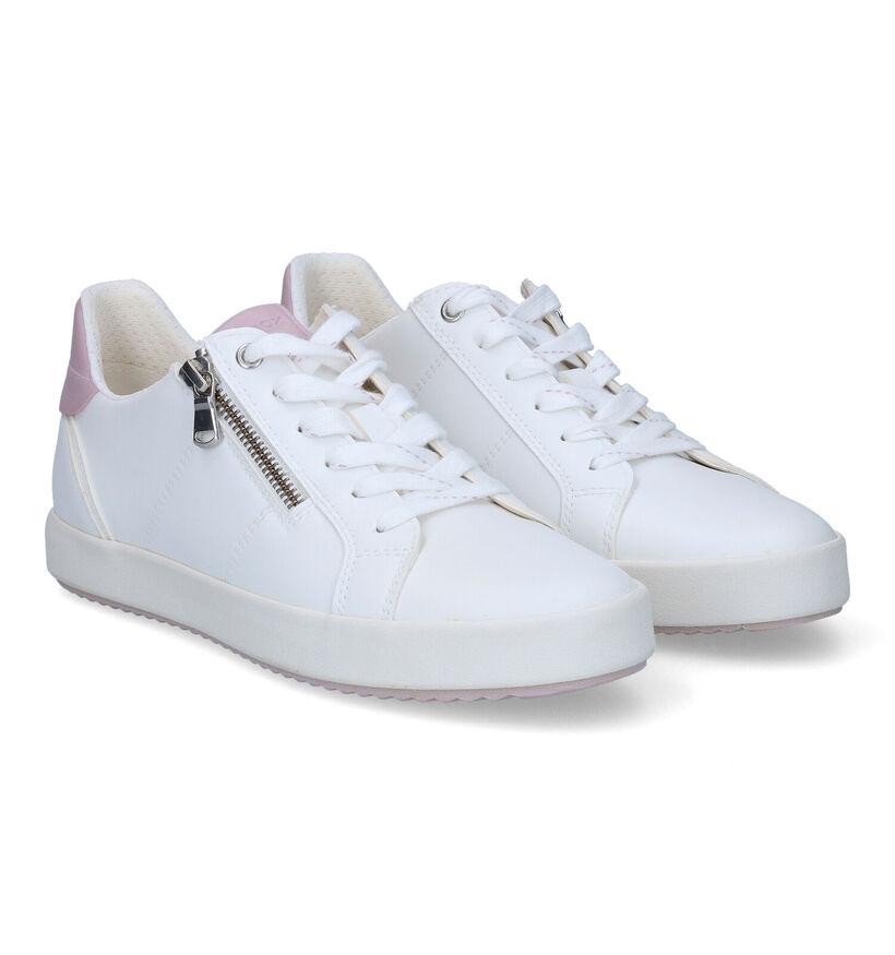 Geox Blomiee Witte Veterschoenen voor dames (302220)