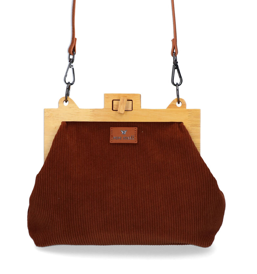 Pepe Moll Denise Bruine Crossbody Tas in stof (316893)