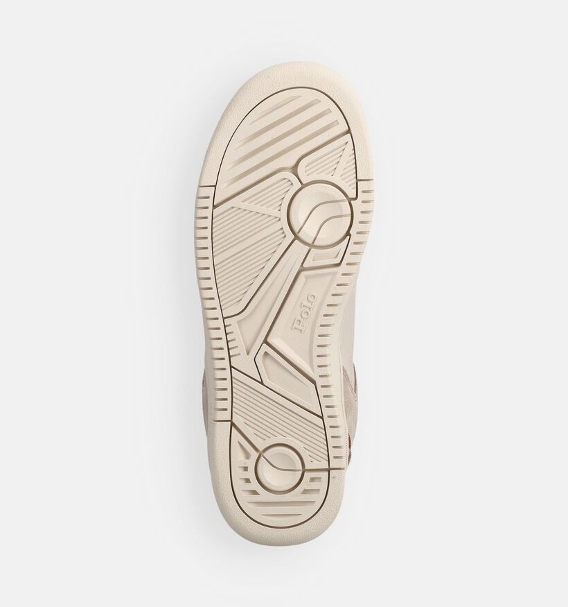 Polo Ralph Lauren Masters Baskets basses en Beige/Ecru pour femmes (377204) - pour semelles orthop&eacute;diques