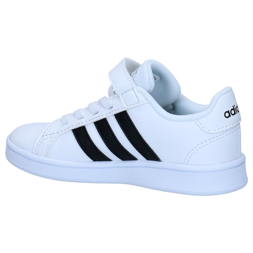 adidas Grand Court C Baskets en Blanc pour garçons (318923)