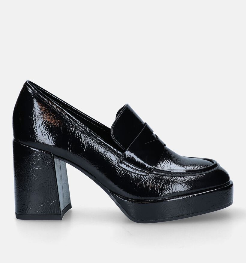 Signatur Mocassins avec talon carré en Noir pour femmes (329286)