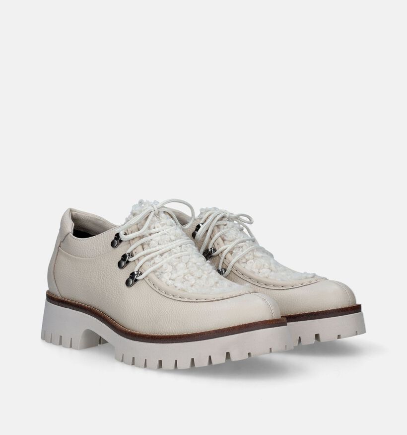 Softwaves Ecru Veterschoenen voor dames (332658) - geschikt voor steunzolen