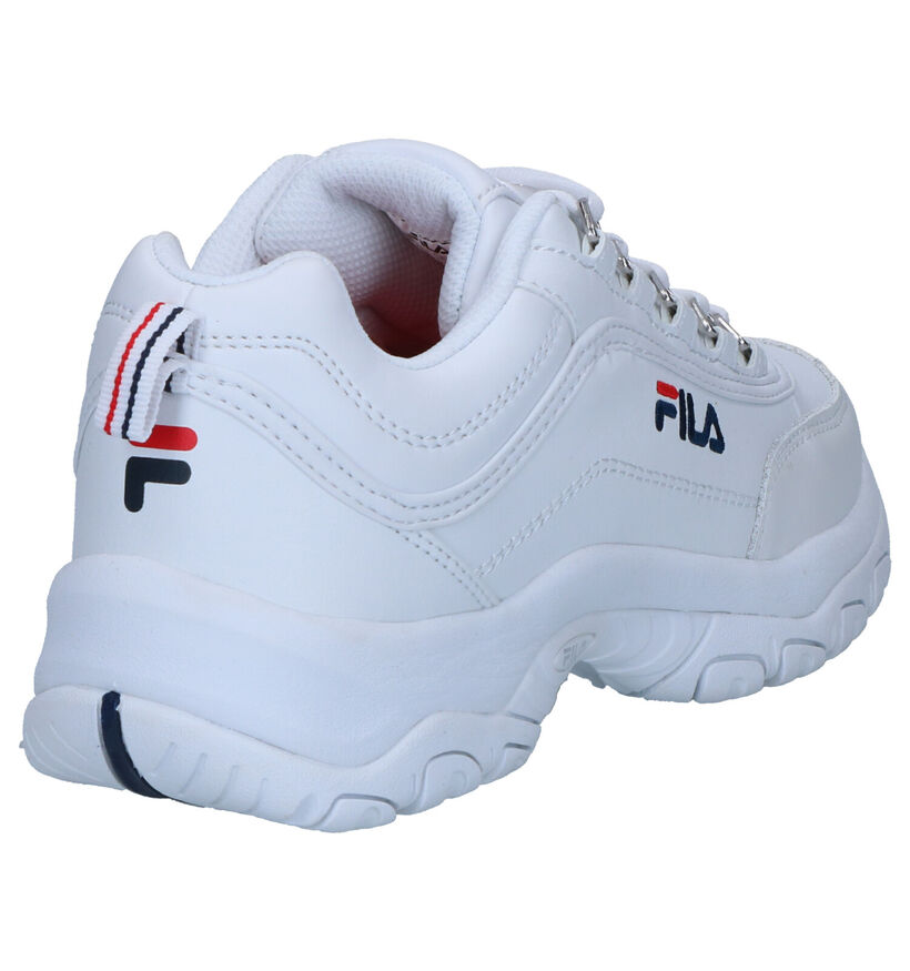 Fila Strada Low Baskets en Blanc en cuir (265577)