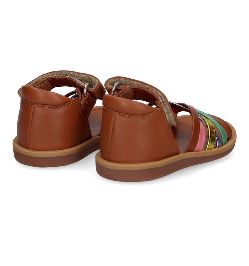 Pom d'Api Poppy Lux Sandales en Cognac pour filles (304767)