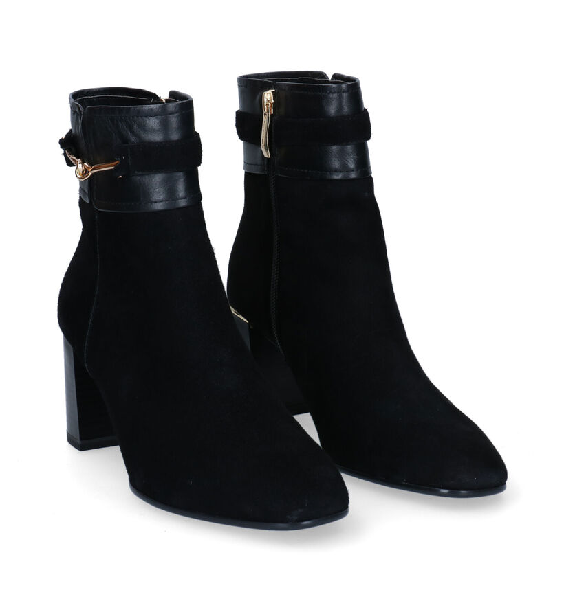 Tamaris Bottines à talons en Noir en nubuck (297057)