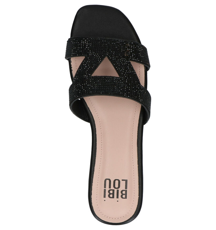 Bibi Lou Nu-pieds plates en Noir en simili cuir (274760)