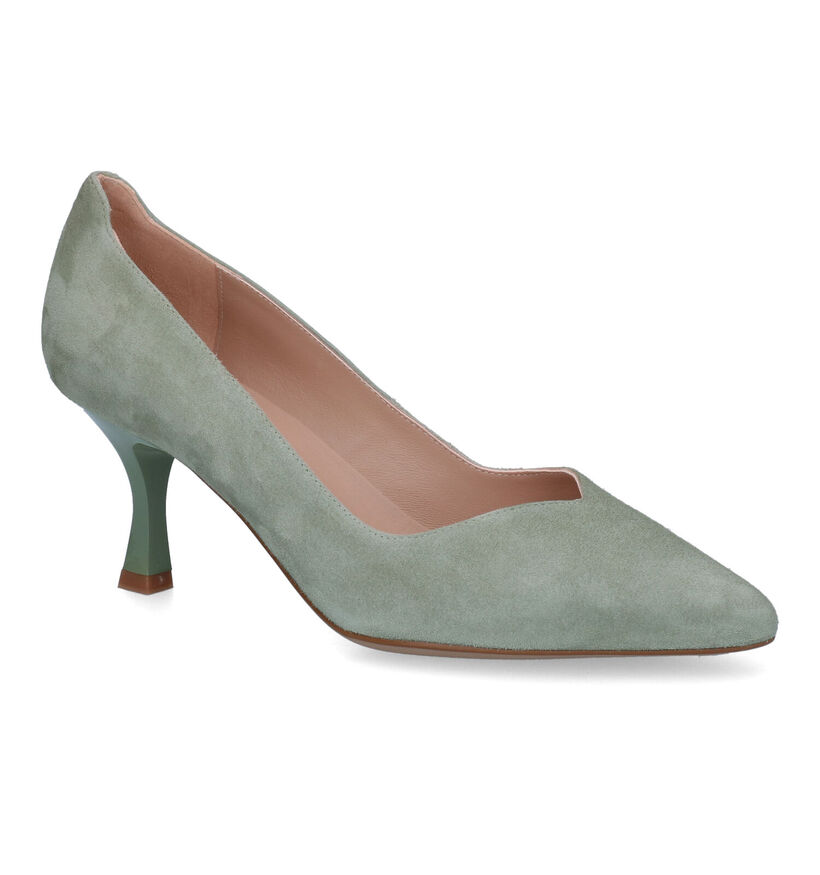 Unisa Katum Escarpins en Vert en nubuck (309717)