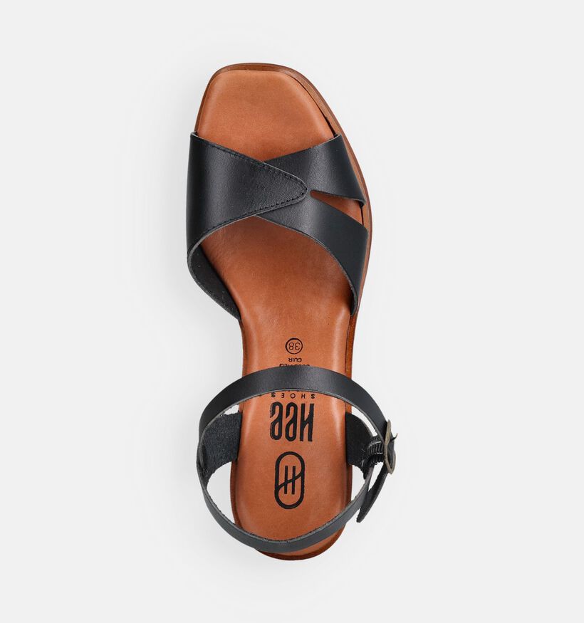 Hee Zwarte Sandalen met hak voor dames (372536)