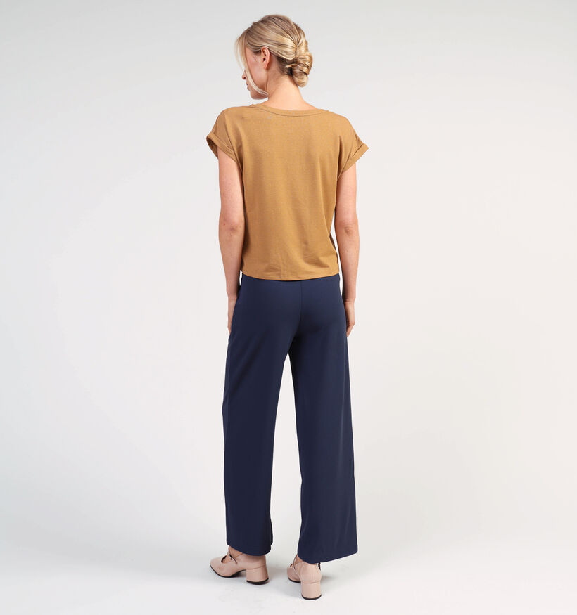 Vila U-Neck Bruine T-shirt voor dames (361363)