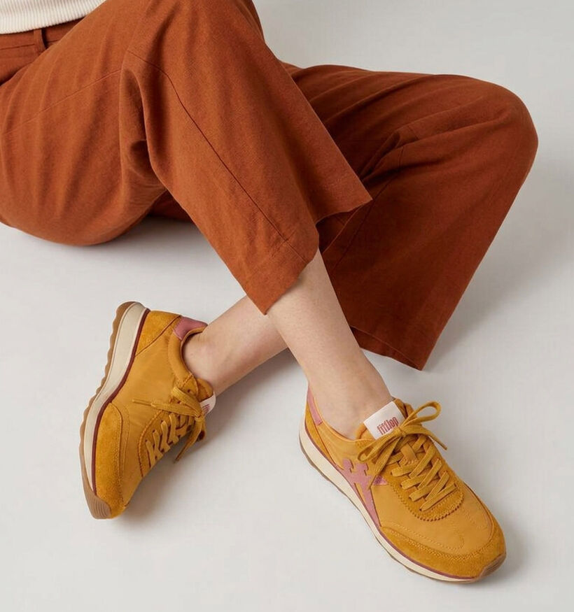 FitFlop Retro-Q Baskets en Orange/Rose pour femmes (368656)