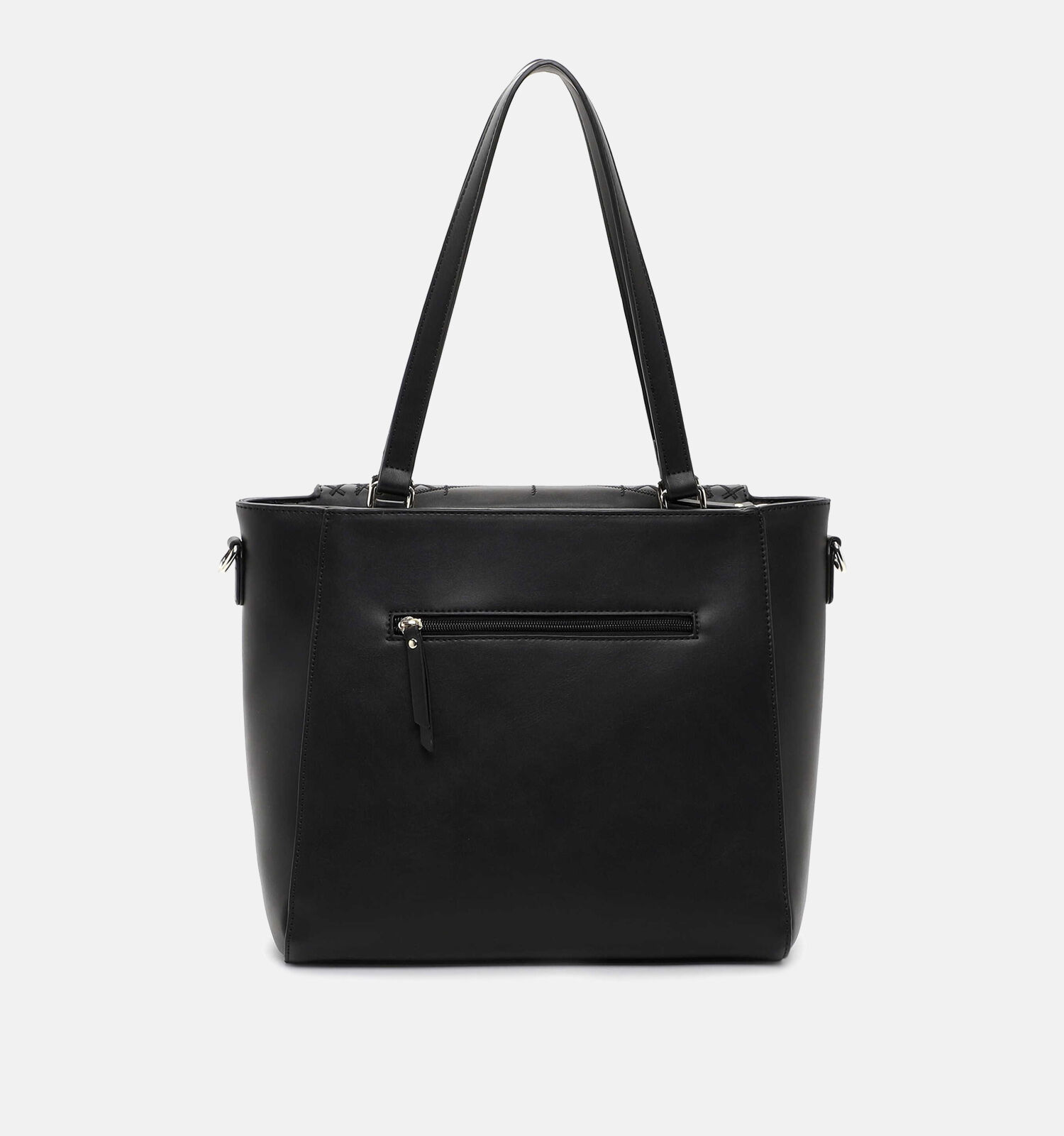 Zwarte shopper 2025 met studs