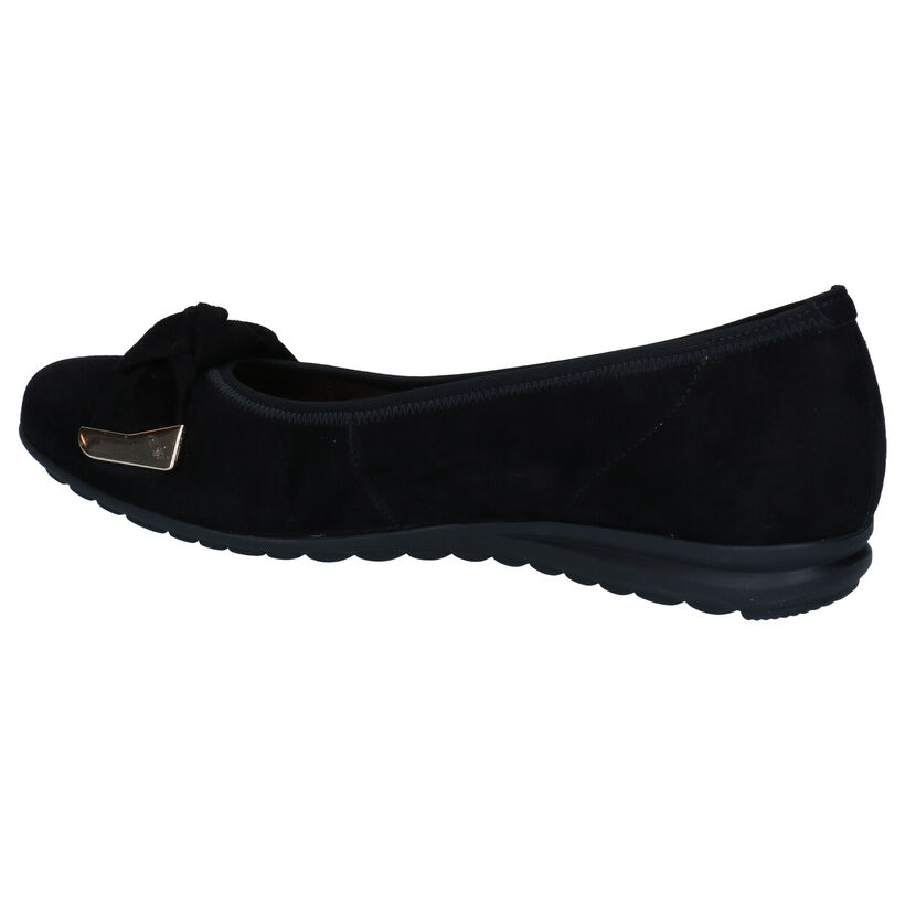 Gabor Easy Walking Ballerines en Noir en nubuck (282275)