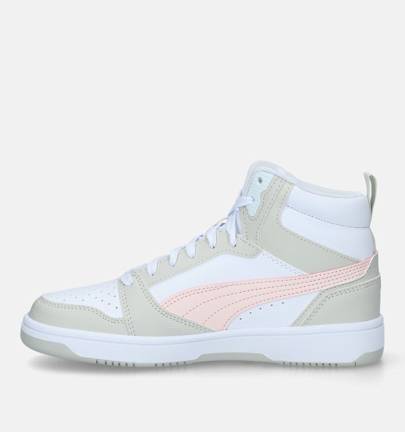 Puma Rebound v6 Baskets en Blanc pour filles (342849) - pour semelles orthopédiques