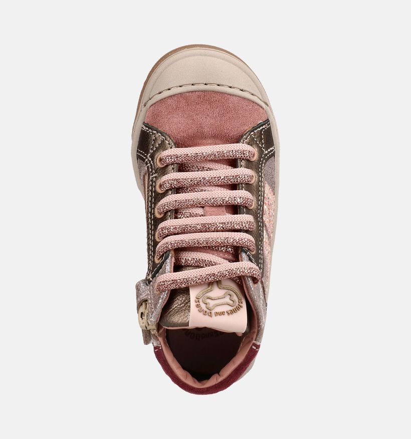STONES and BONES Debby Roze Sneakers met Veter en Rits voor meisjes (381400) - geschikt voor steunzolen