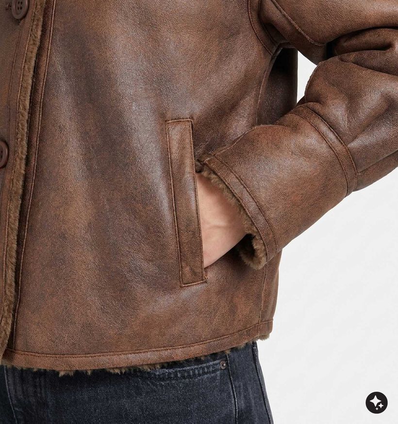 Orfeo Maegan Manteau court en Brun fonc&eacute; pour femmes (381654)