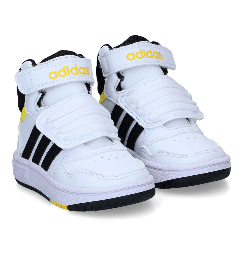 adidas Hoops Mid 3.0 AC Zwarte Sneakers voor jongens, meisjes (332101)