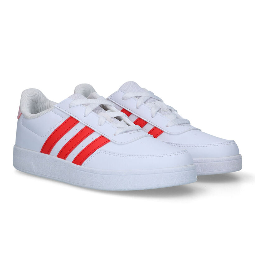 adidas Breaknet 2.0 Witte Sneakers voor meisjes (324678) - geschikt voor steunzolen