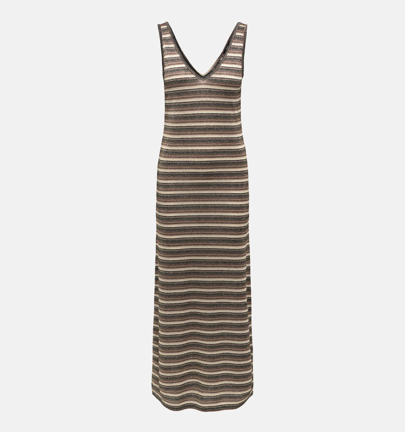 JDY Hallo Life V-Neck Robe longue en Marron pour femmes (375090)