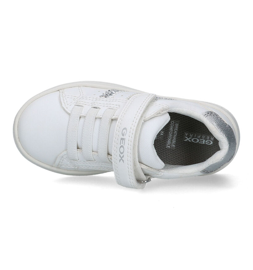 Geox Djrock Baskets en Blanc pour filles (330114) - pour semelles orthopédiques