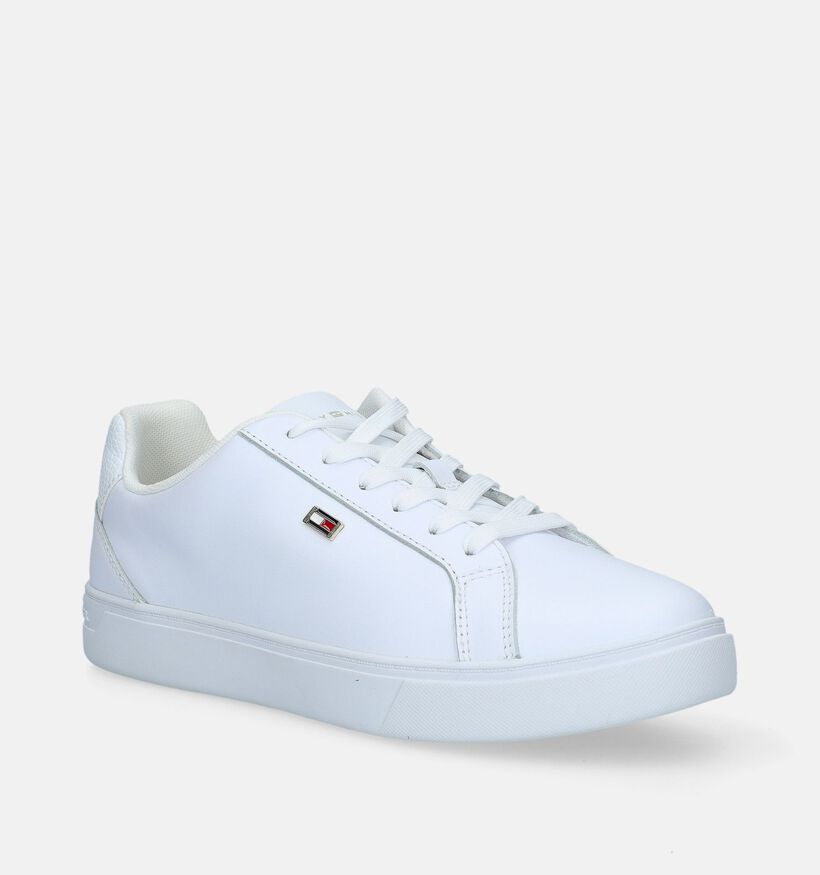 Tommy Hilfiger Flag Court Witte Sneakers voor dames (336406) - geschikt voor steunzolen