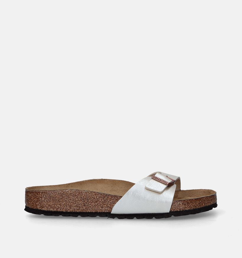 Birkenstock Madrid Birko-Flor Nu-pieds en Écru pour femmes (338046)