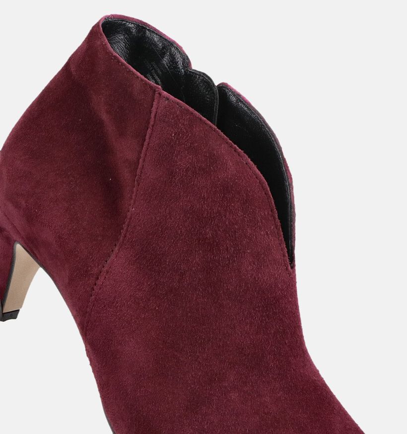 Gabor Comfort Bordeaux Enkellaarzen met Hak voor dames (380059)