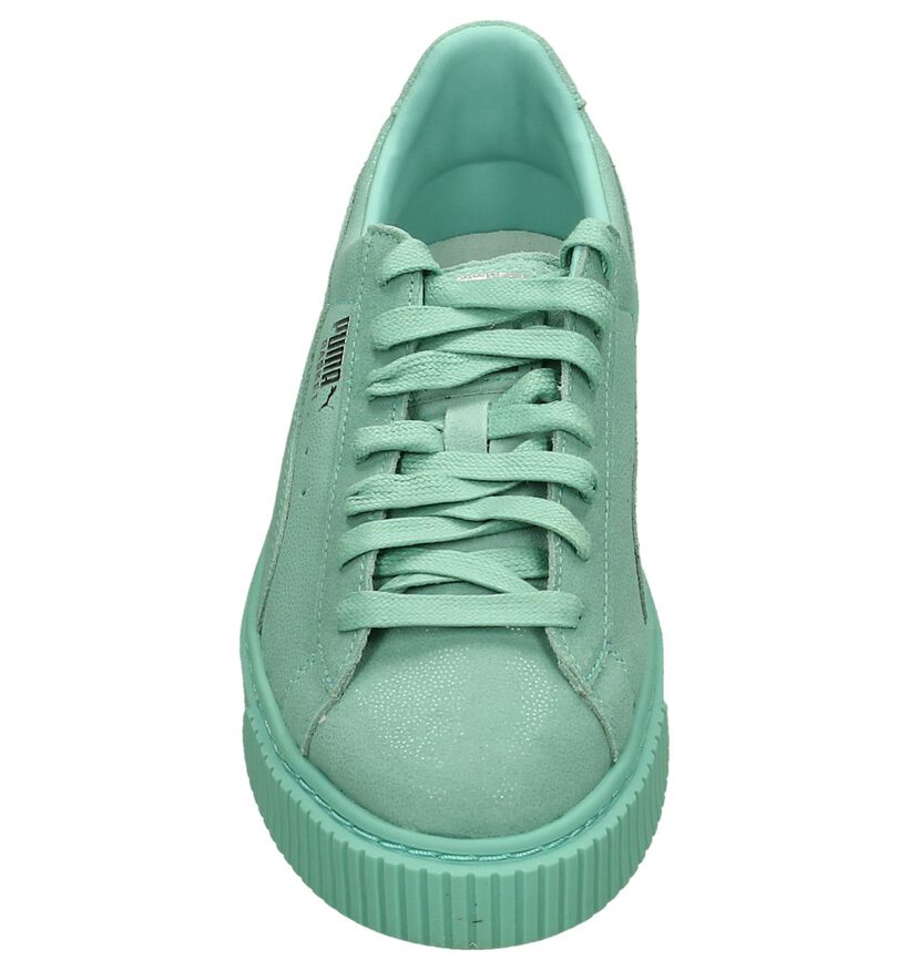 Puma Platform Reset Turquoise Sneakers in nubuck (190364)