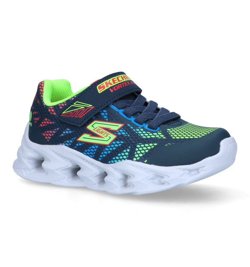 Skechers S Lights Vortex Baskets en Bleu pour garçons (319567)