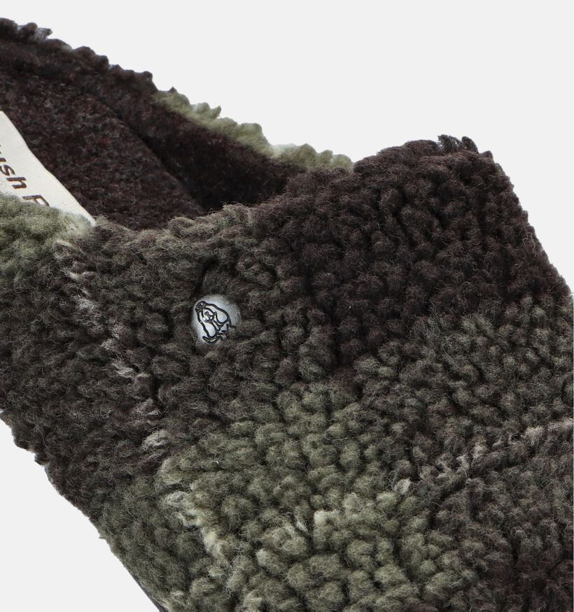 Hush Puppies Dayak Pantoufles en Vert kaki pour hommes (346574)