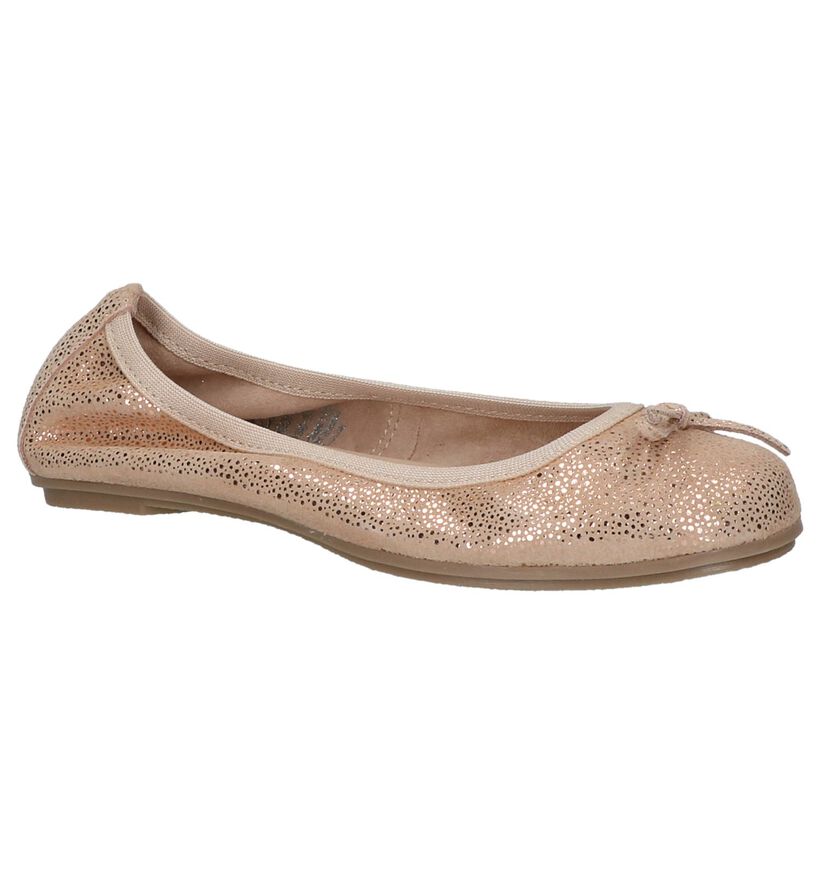 Marco Tozzi Ballerines en Rose saumon en cuir (214521)