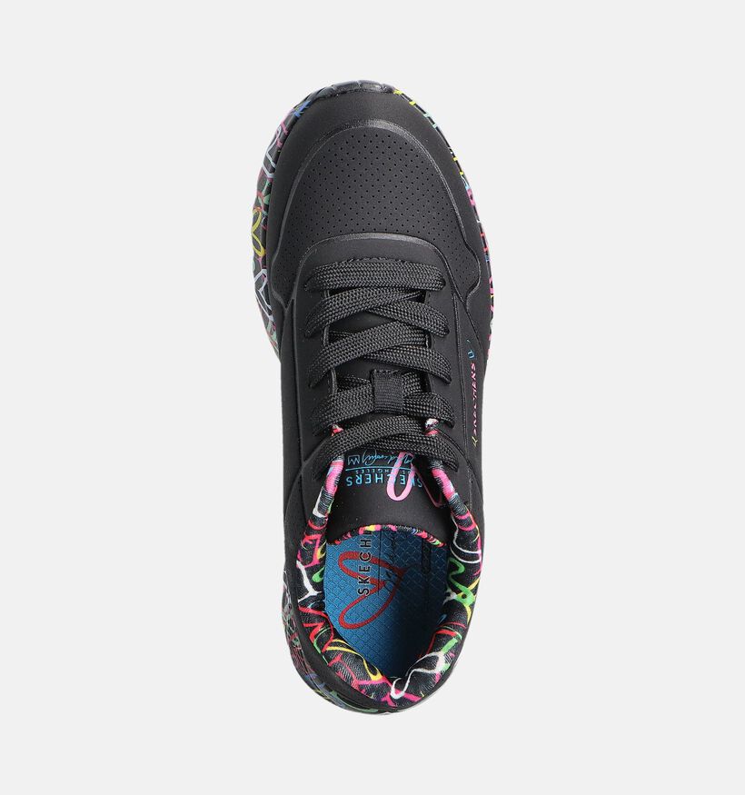 Skechers Uno Lite Lovely Luv Zwarte Sneakers voor meisjes (360952)