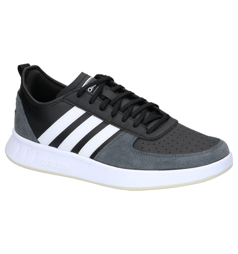 adidas Court 80S Baskets en Noir en cuir (252496)