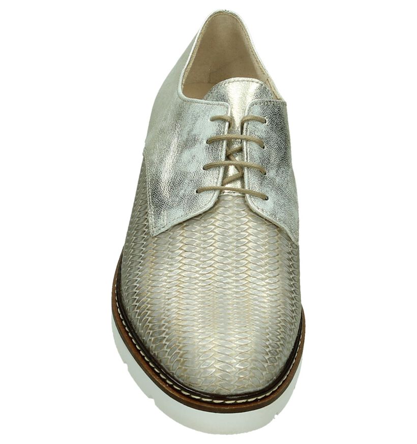 Gabor Chaussures à lacets en Argent en cuir (195509)