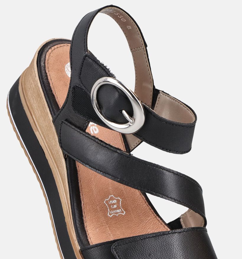 Remonte Zwarte Sandalen met Sleehak voor dames (370459)