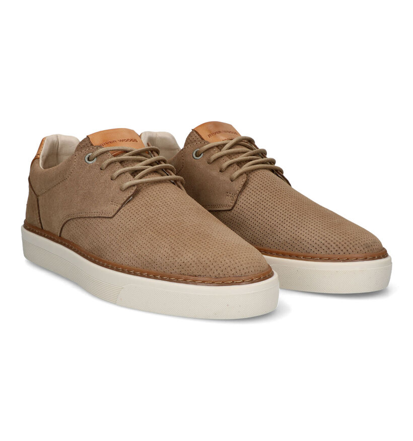 River Woods Laurens Chaussures à lacets en Vert Kaki pour hommes (323060) - pour semelles orthopédiques
