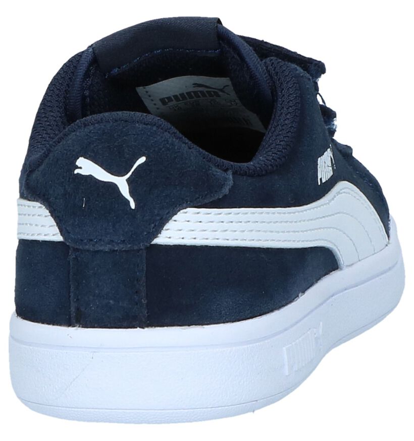 Puma Smash Blauwe Sneakers in daim (293446)