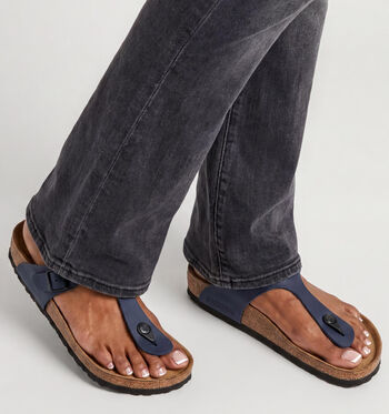 Birkenstock Gizeh Slippers Black/White/Graceful Pearl White/Blue/Copper