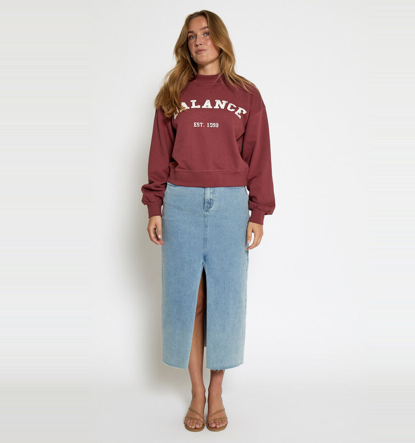Minus Maya Balance Sweatshirt en Bordeaux pour femmes (373865)