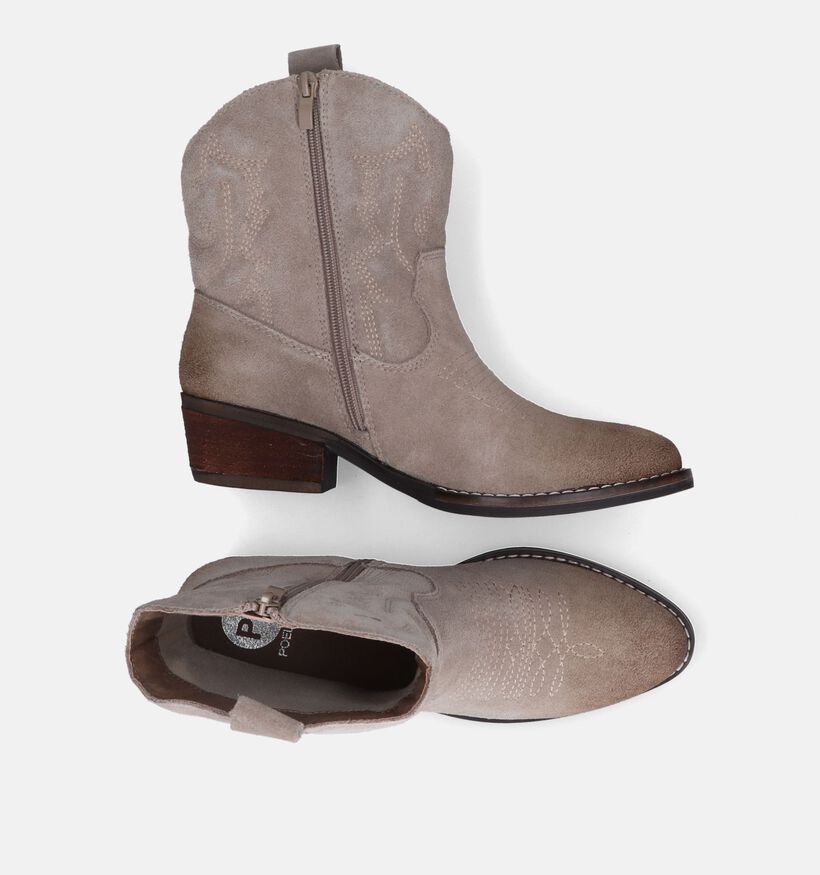 Poelman Beige Cowboyboots voor dames (327243)