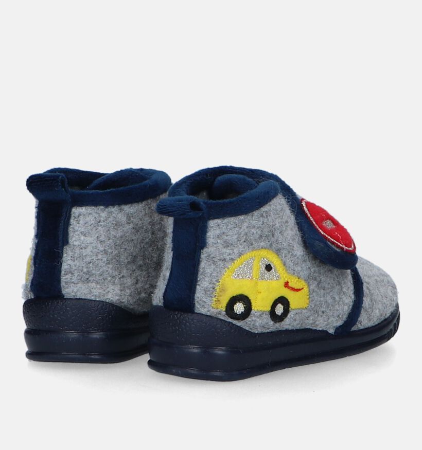 Milo & Mila Grijze Babypantoffels voor jongens (332282)