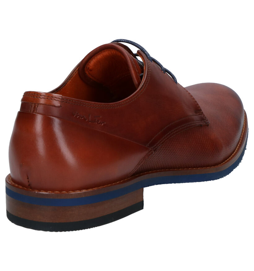 Van Lier Cognac Geklede Schoenen in leer (272961)