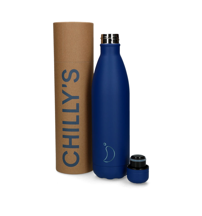 Chilly's Matte Blauwe Drinkfles 750 ml voor dames, heren, jongens, meisjes (328154)
