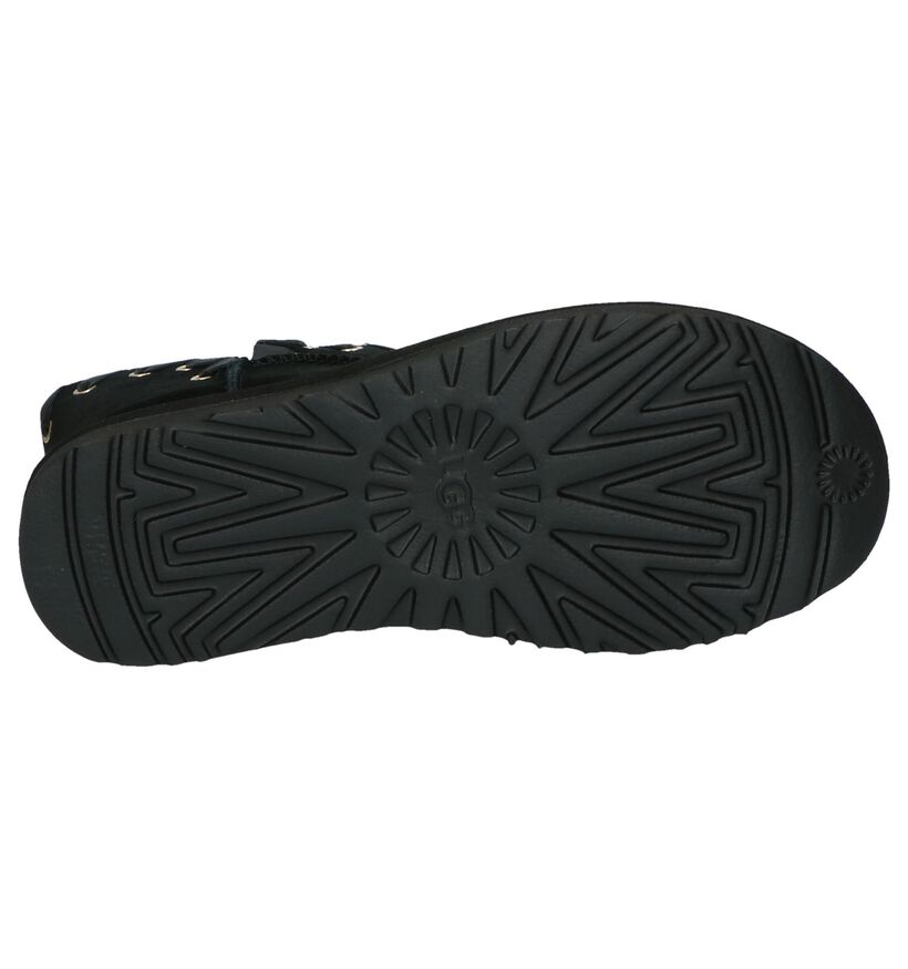 Zwarte Korte Boots UGG Aidah Mini in daim (200146)