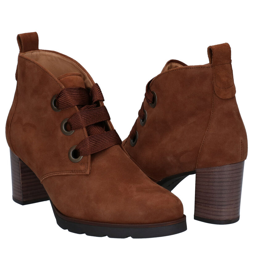 Gabor Best Fitting Cognac Enkellaarzen in nubuck (283916)